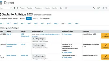Zrzut ekranu LIMS dla laboratoriów środowiskowych analizujących wodę i wodę pitną