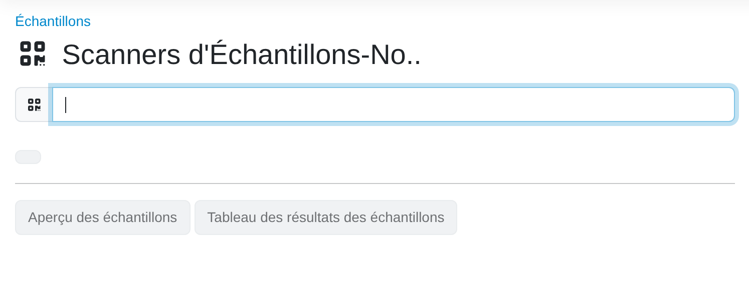 Numérisation des échantillons dans LDB-LIMS à l'aide de codes-barres et de codes QR