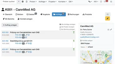 Zrzut ekranu LIMS dla laboratoriów farmaceutycznych